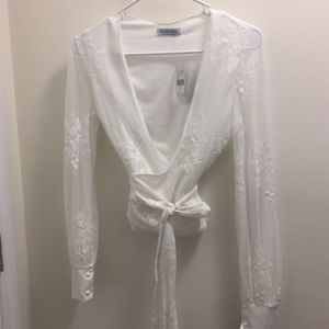 lace ivory blouse